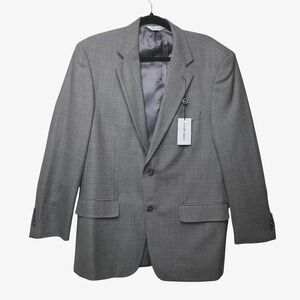 NWT Gerald Austin Mens 40 R 100% Wool Houndstooth Sport Coat Blazer Jacket